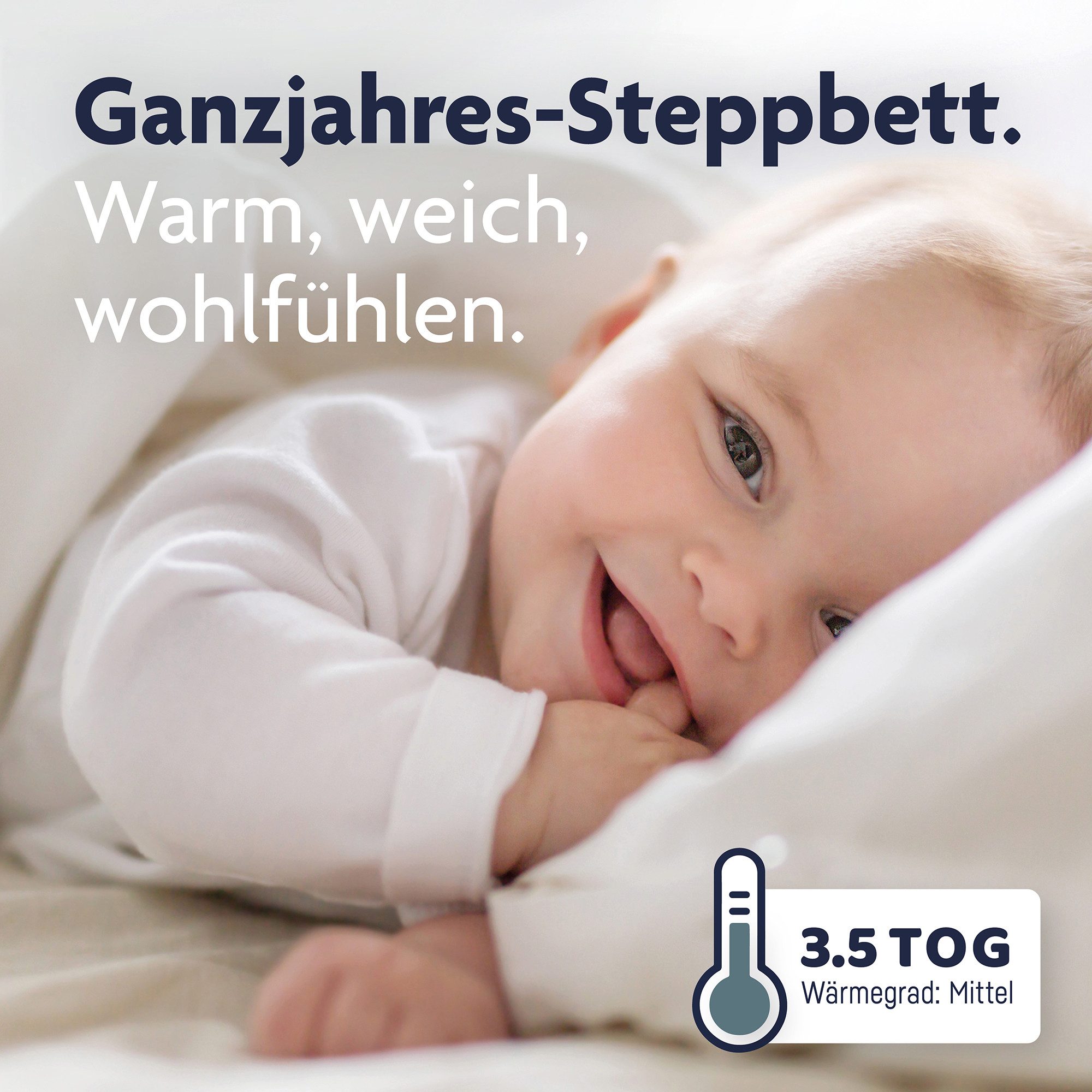Julius Zöllner Kindersteppbett + Kopfkissen Basic, Füllung: 100% Polyester, für das ganze Jahr