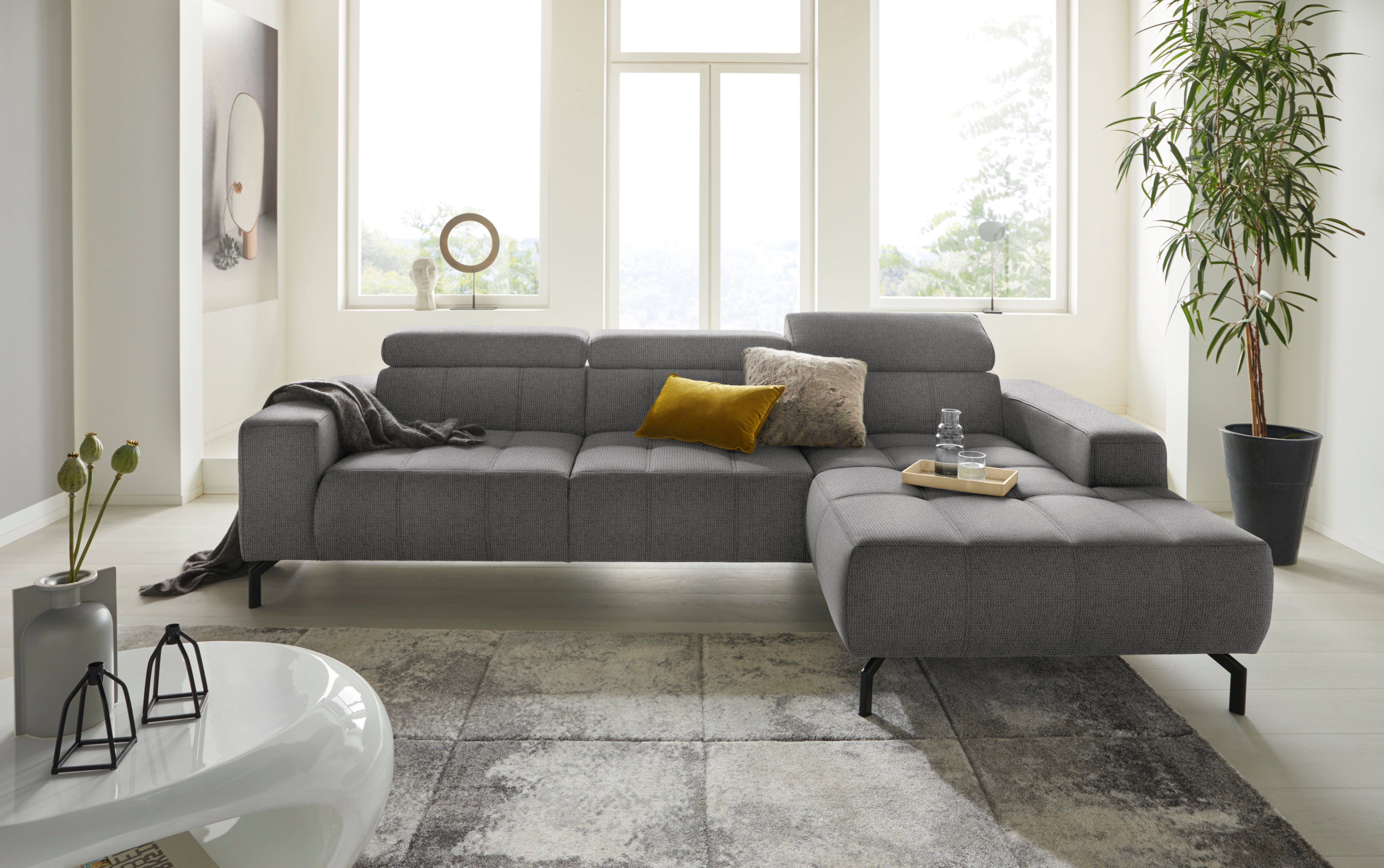 DOMO collection Ecksofa "Cunelli tolle Sitznähte als Designelement, fester günstig online kaufen
