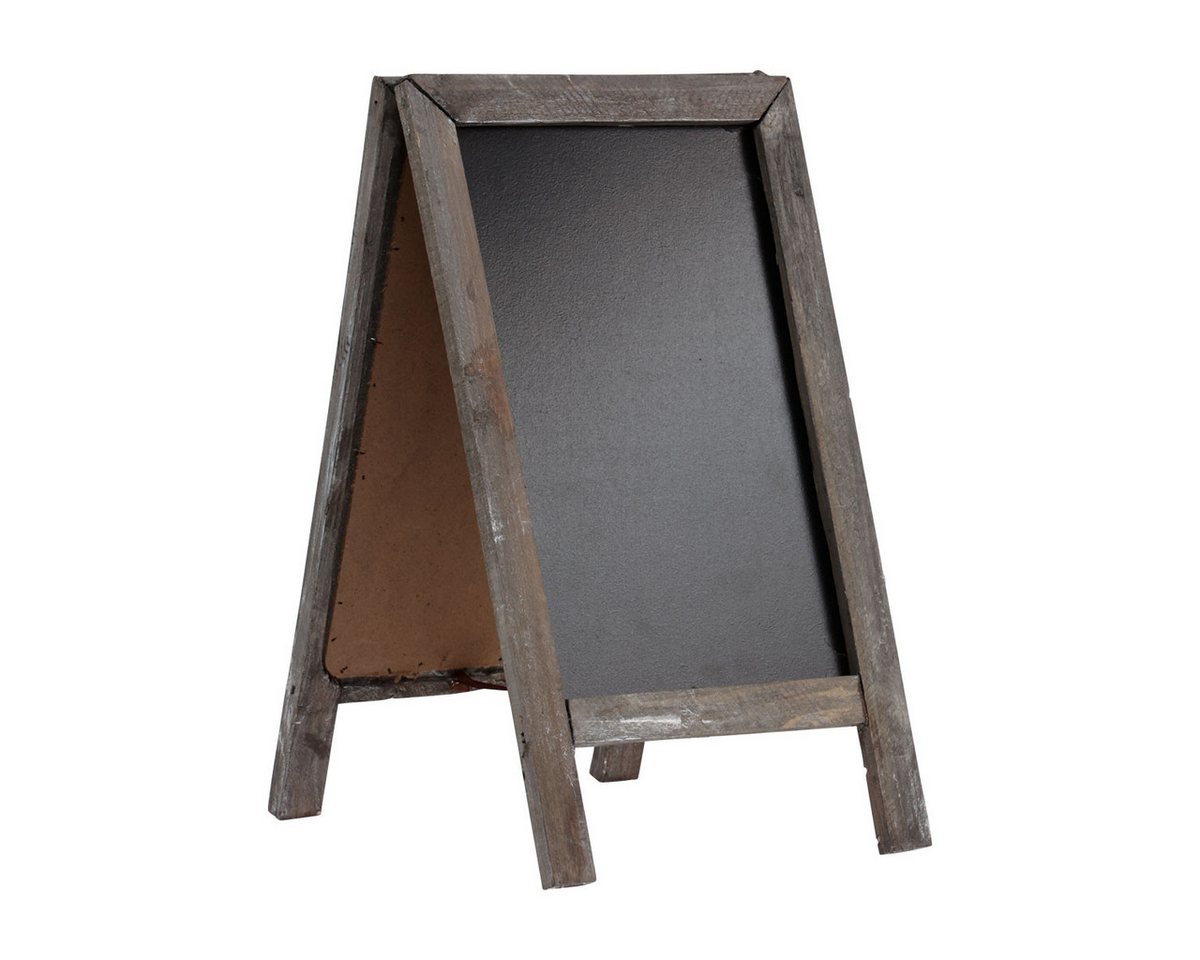 Kaemingk Dekofigur Kreidetafel Holz Vintage Doppeltafel Aufsteller 18x32cm