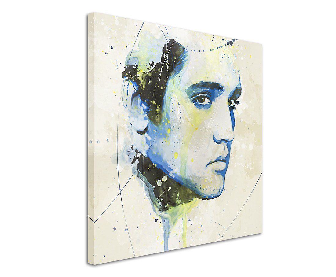 Sinus Art Leinwandbild Elvis Presley Aqua 60x60cm Aqua Art Wandbild