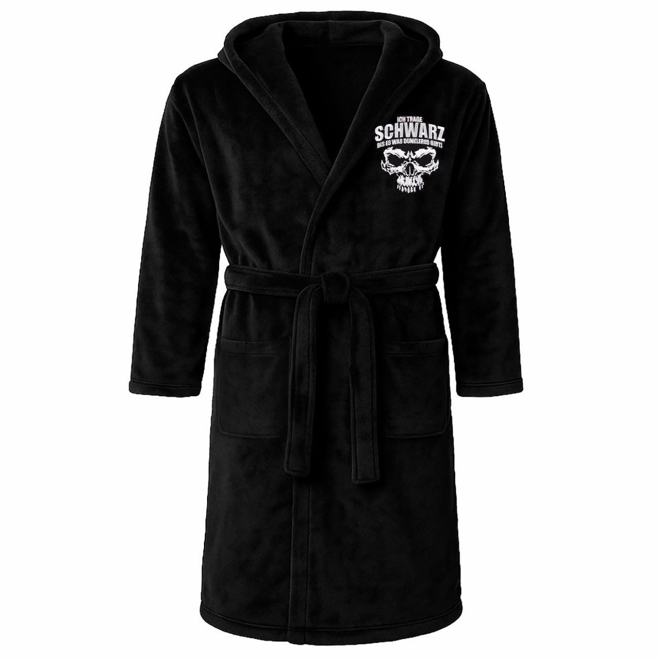 deinshirt Bademantel Ich trage Schwarz bis was dunkleres gibt, lange Länge, günstig online kaufen