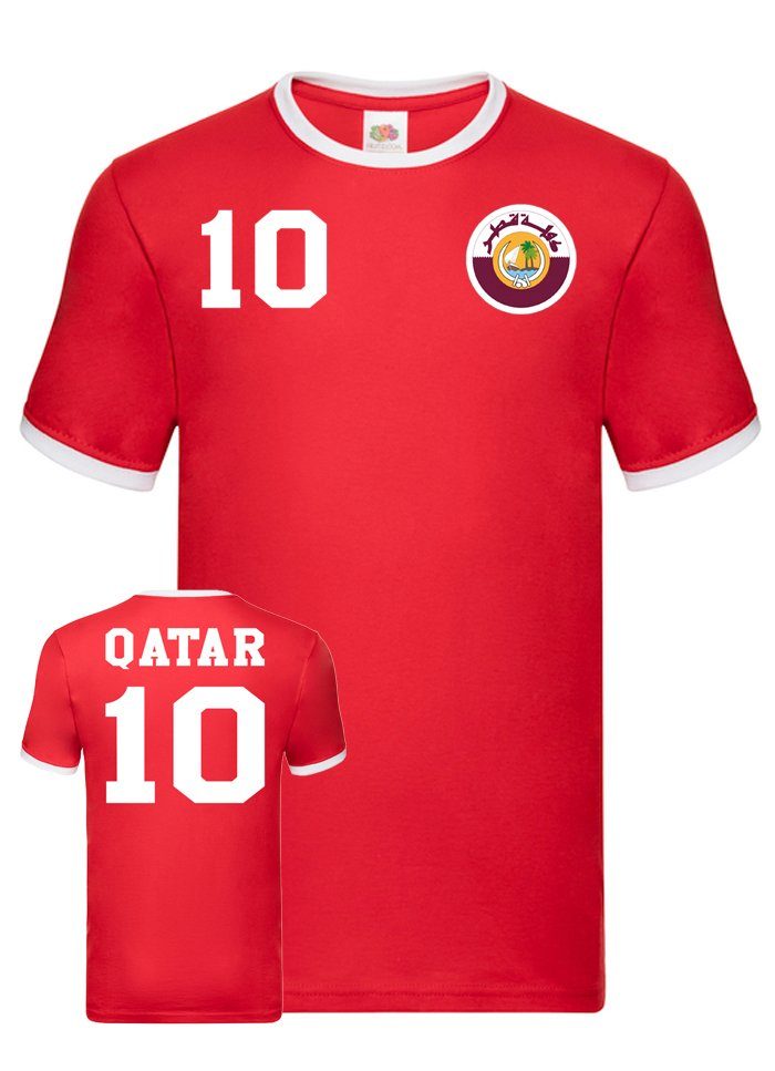 Blondie & Brownie T-Shirt Herren Katar Qatar Sport Trikot Fußball Weltmeister Meister WM