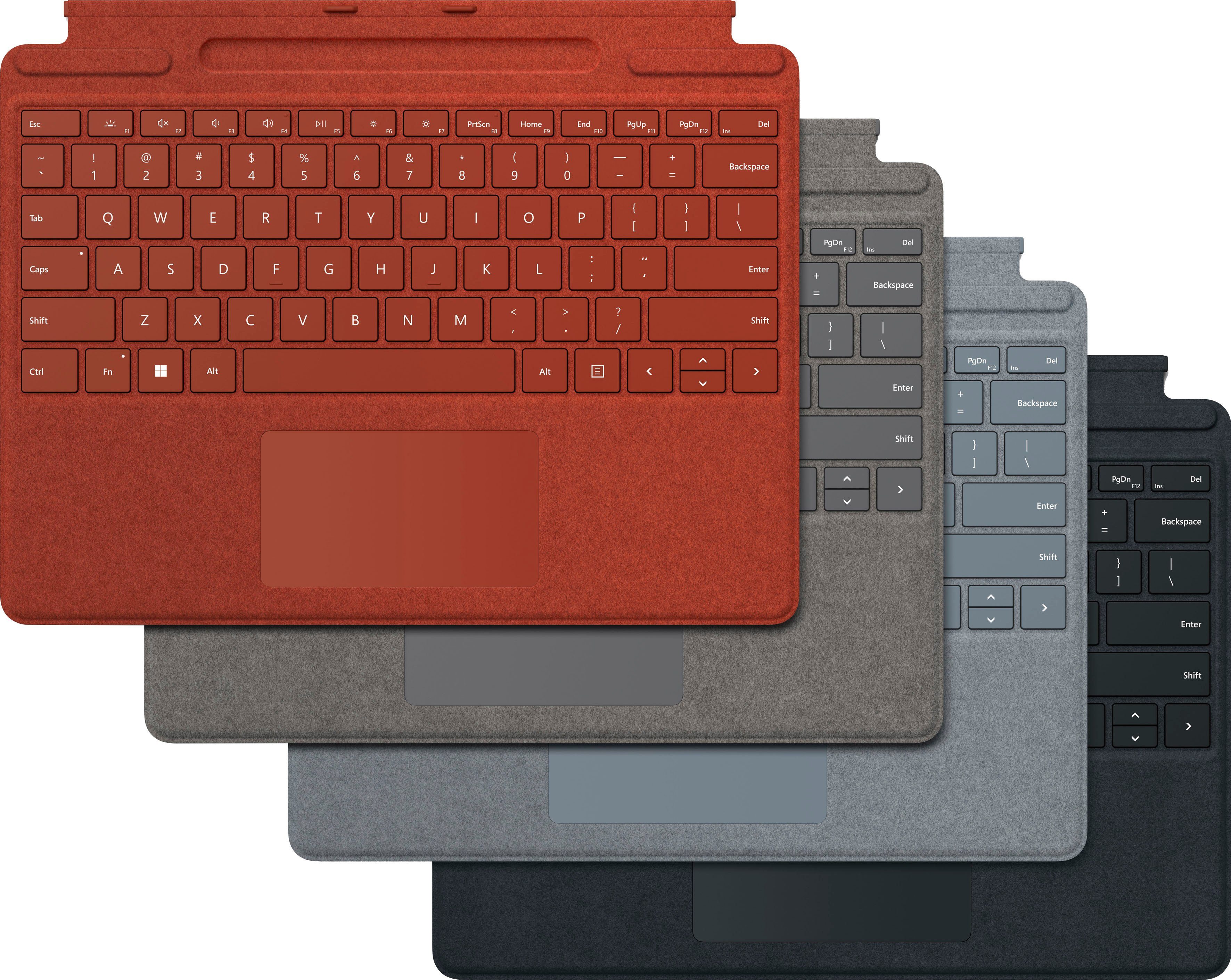 8XA-00025 Keyboard Microsoft Tastatur Rot Touchpad) Signature Surface mit Pro (Tastatur