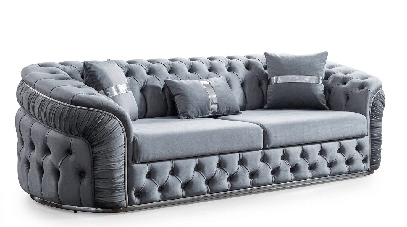 JVmoebel Chesterfield-Sofa Elegante Chesterfield Polstercouch Wohnzimmer Polstersofa Edle Möbel, 1 Teile, Made in Europa