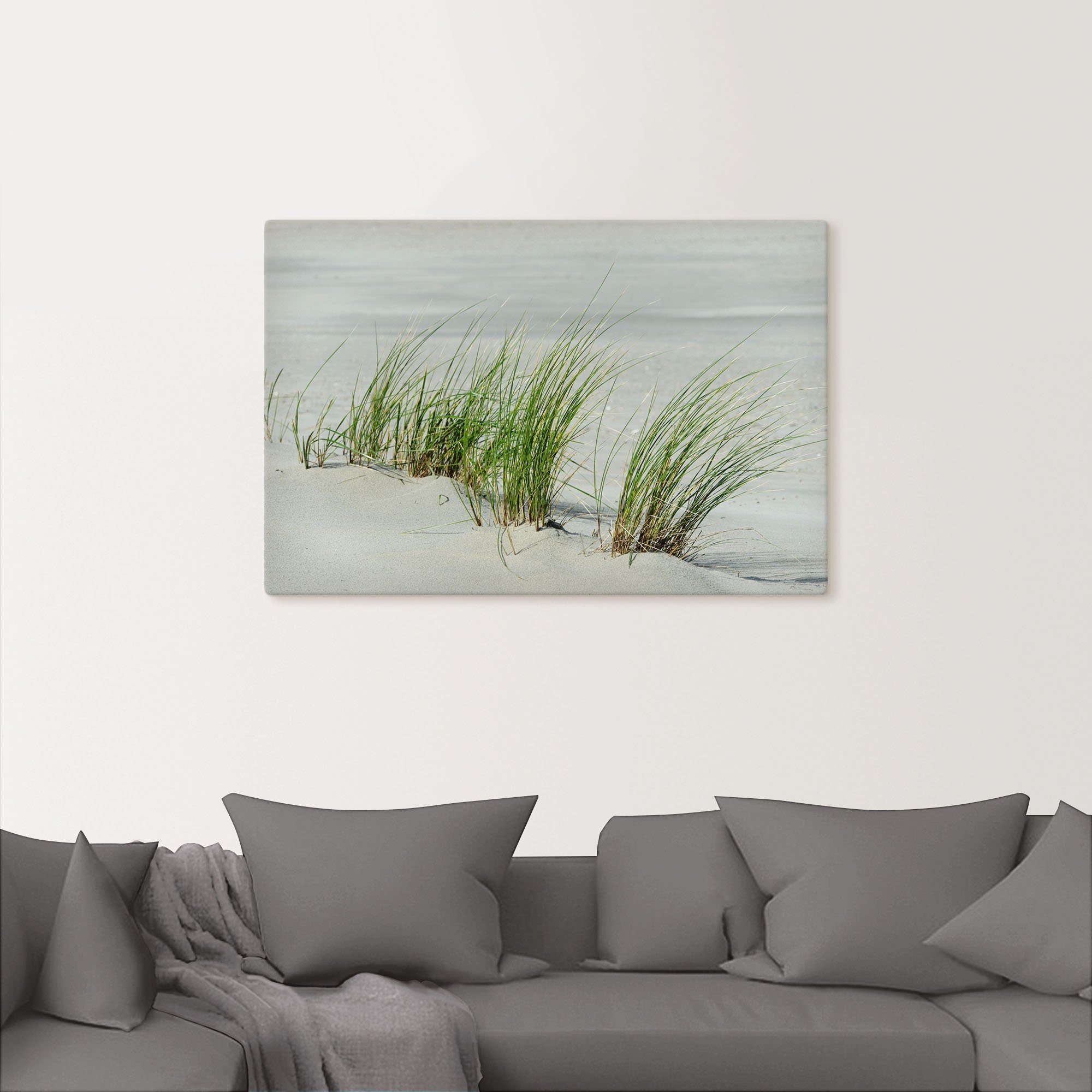 Artland Wandbild Gräser am Strand, Alubild, (1 Leinwandbild, oder Größen Poster in als Strandbilder St), Wandaufkleber versch
