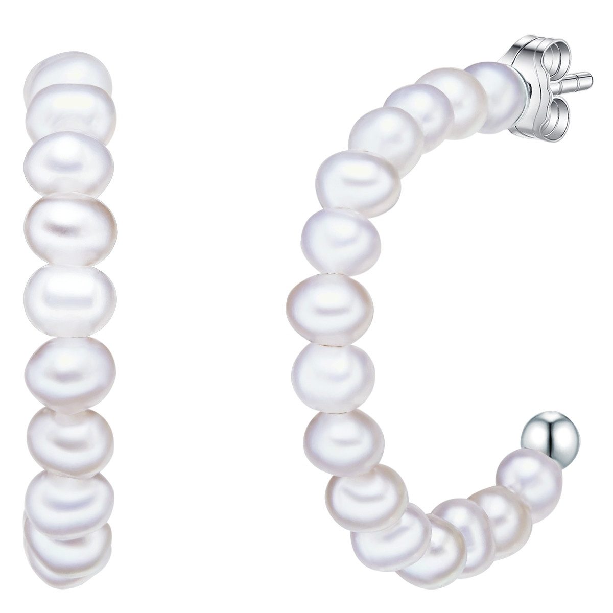 Valero Pearls Paar Сережки-кільця Set: VP757 (2-tlg), für Damen