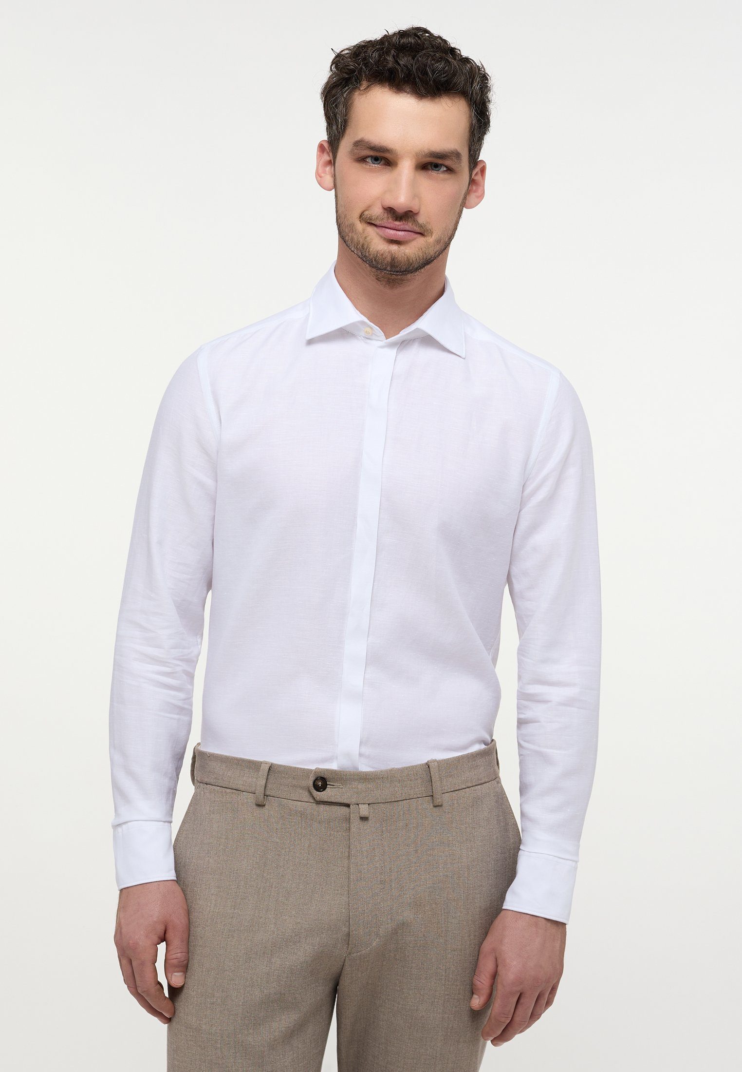 weiß Langarmhemd SLIM FIT Eterna