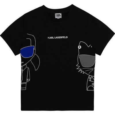 KARL LAGERFELD Print-Shirt Karl Lagerfeld T-Shirt schwarz Katze Choupette Bad Cat