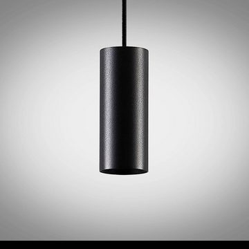 Arcchio Hängeleuchte Ejona, dimmbar, Leuchtmittel nicht inklusive, Modern, Aluminium, Schwarz, 1 flammig, GU10, Deckenlampe