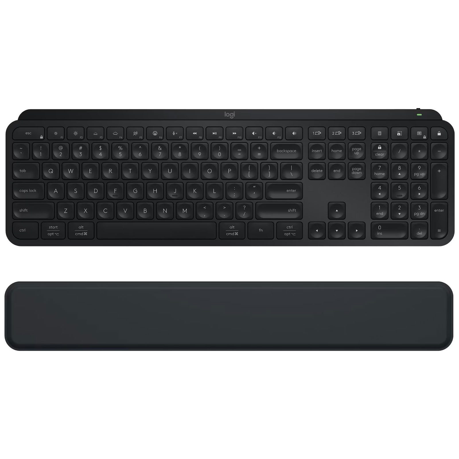 Logitech MX Keys S PC-Tastatur (LED-Beleuchtung, Handballenauflage)