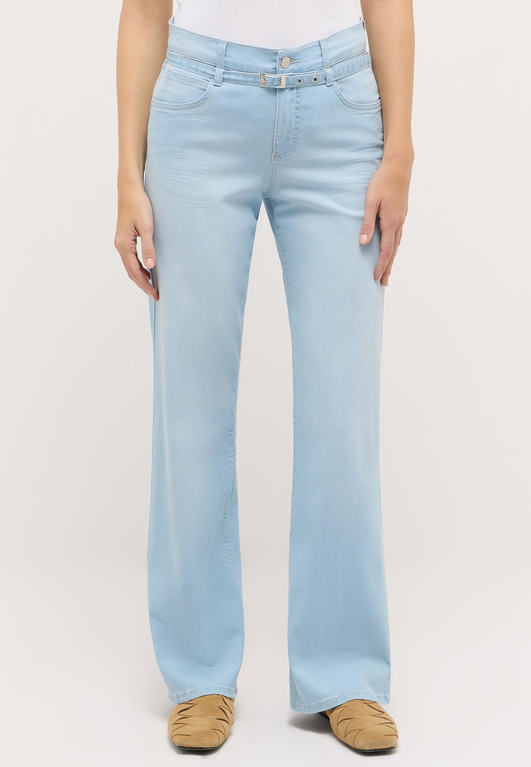 ANGELS 5-Pocket-Jeans LIZ CITY BLEACHED BLUE USED