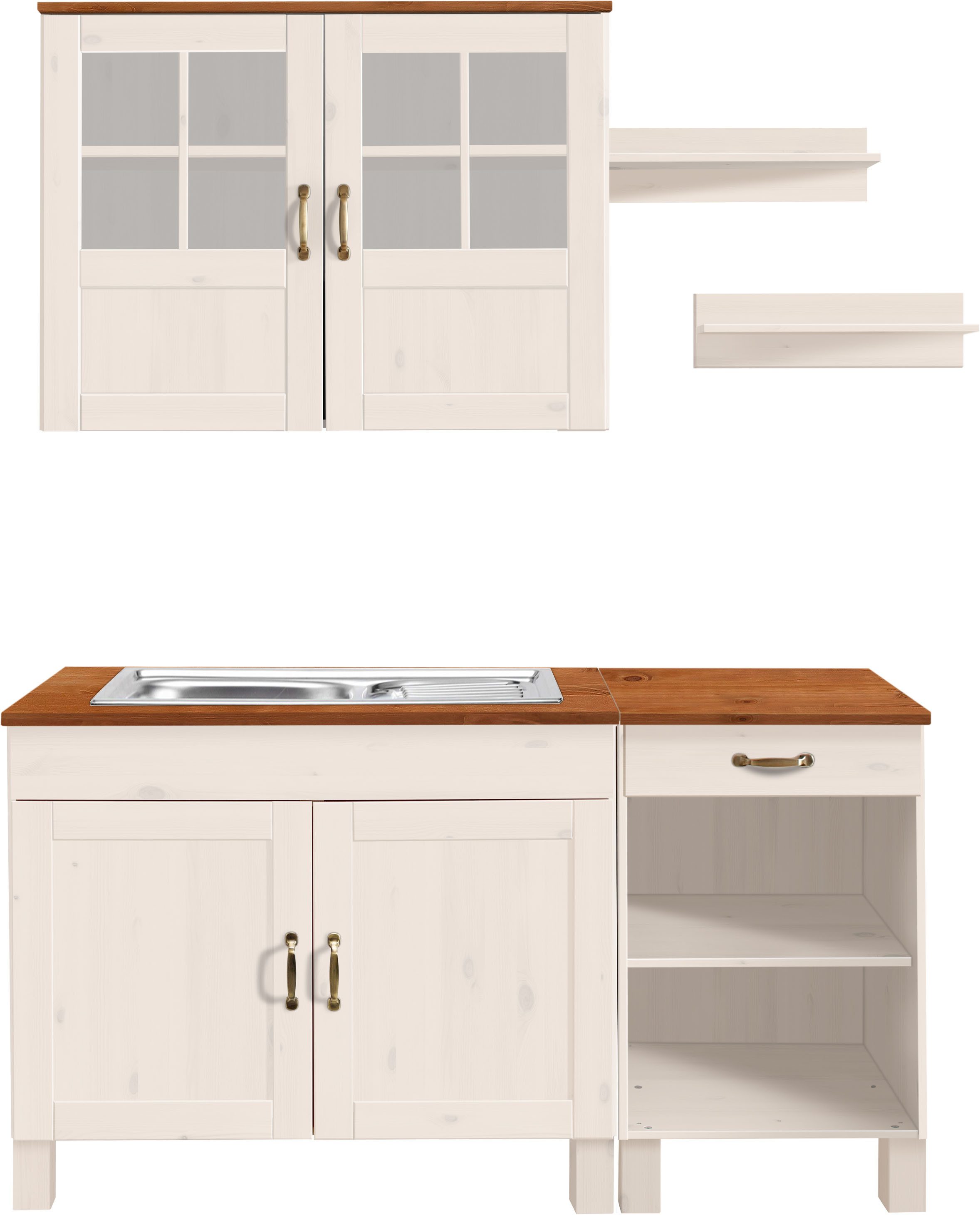 Home affaire Pantryküche Alby, Breite 150 cm, in 2 Tiefen, ohne E-Geräte