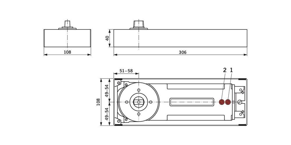 Bodentürschließer Türbeschlag EN mm Türgewicht BTS 4 dormakaba 1100 kg 100 Feststellung max. 84 max.