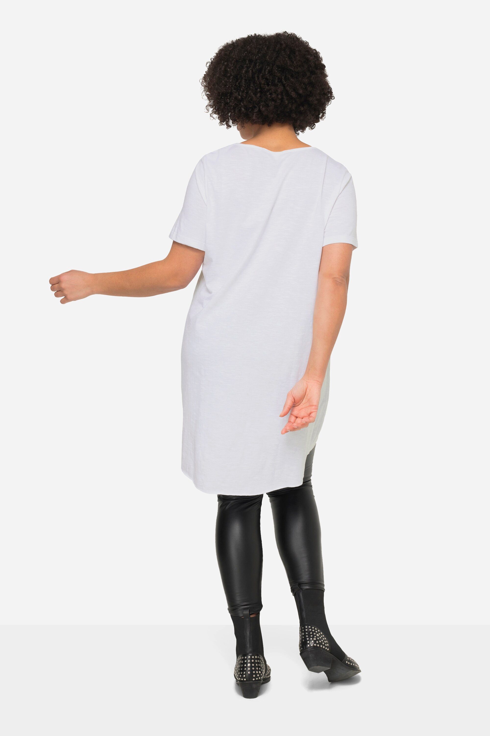 Angel of Style T-Shirt Longshirt Rundhals Halbarm gerundeter Saum