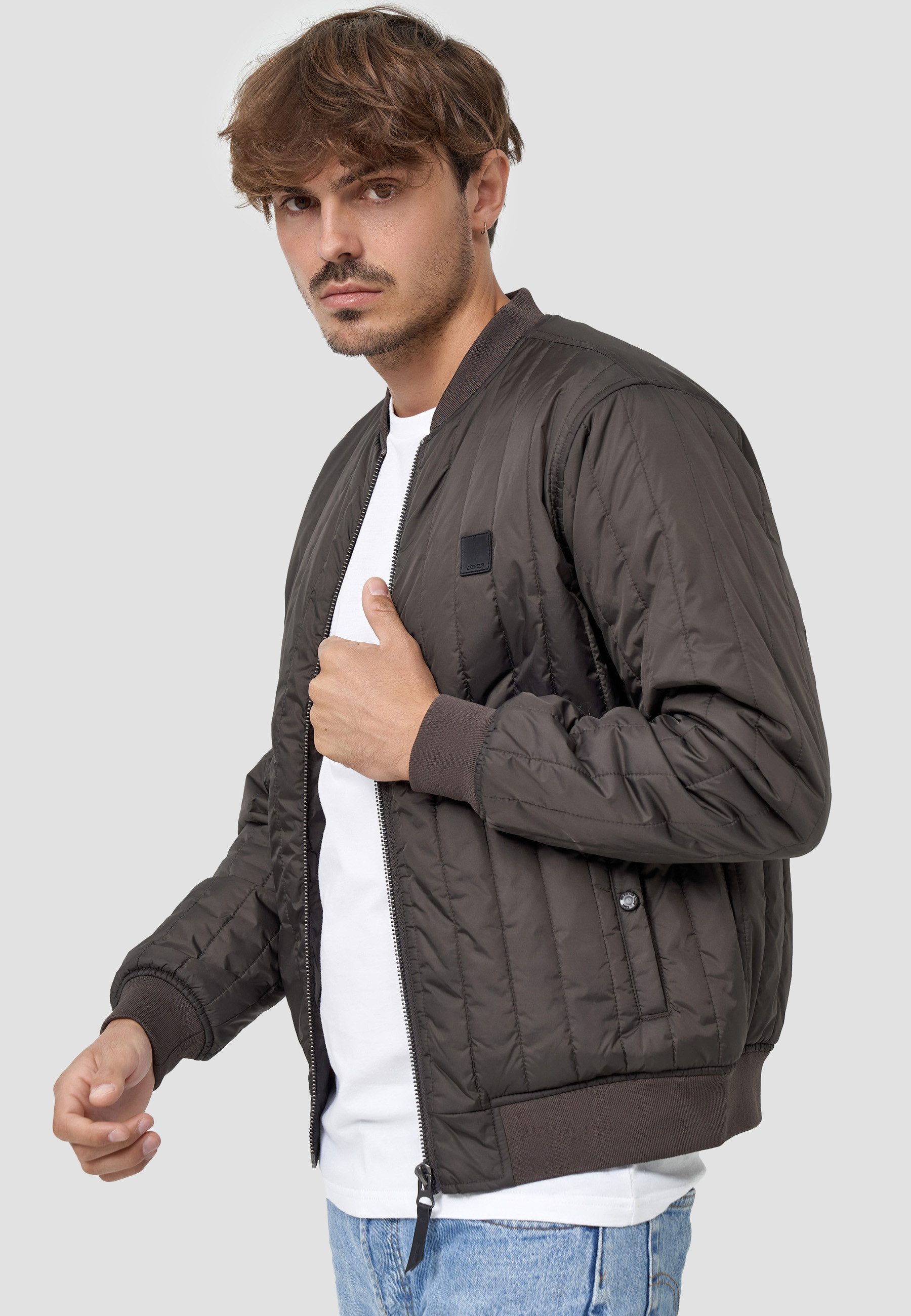 Indicode Steppjacke Herren Clavell Herrenjacke Daunen-Optik gesteppte Bomberjacke