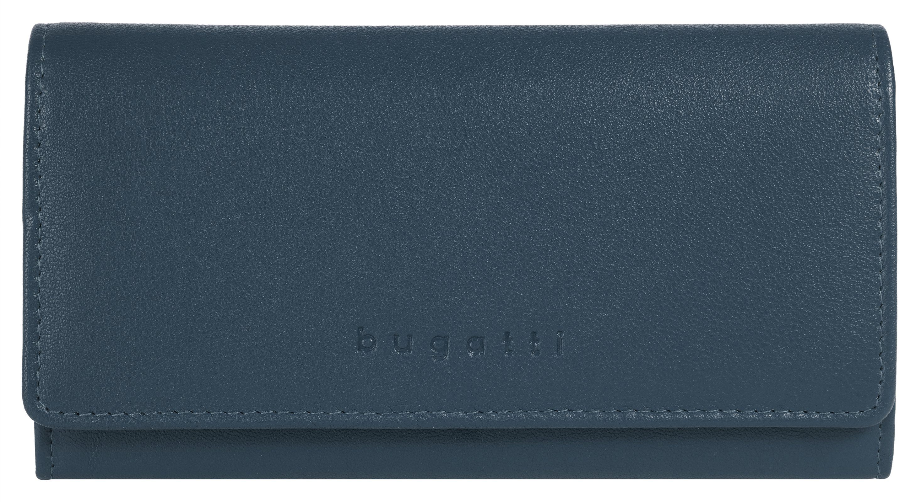 bugatti Geldbörse PUNTO, echt Leder blau