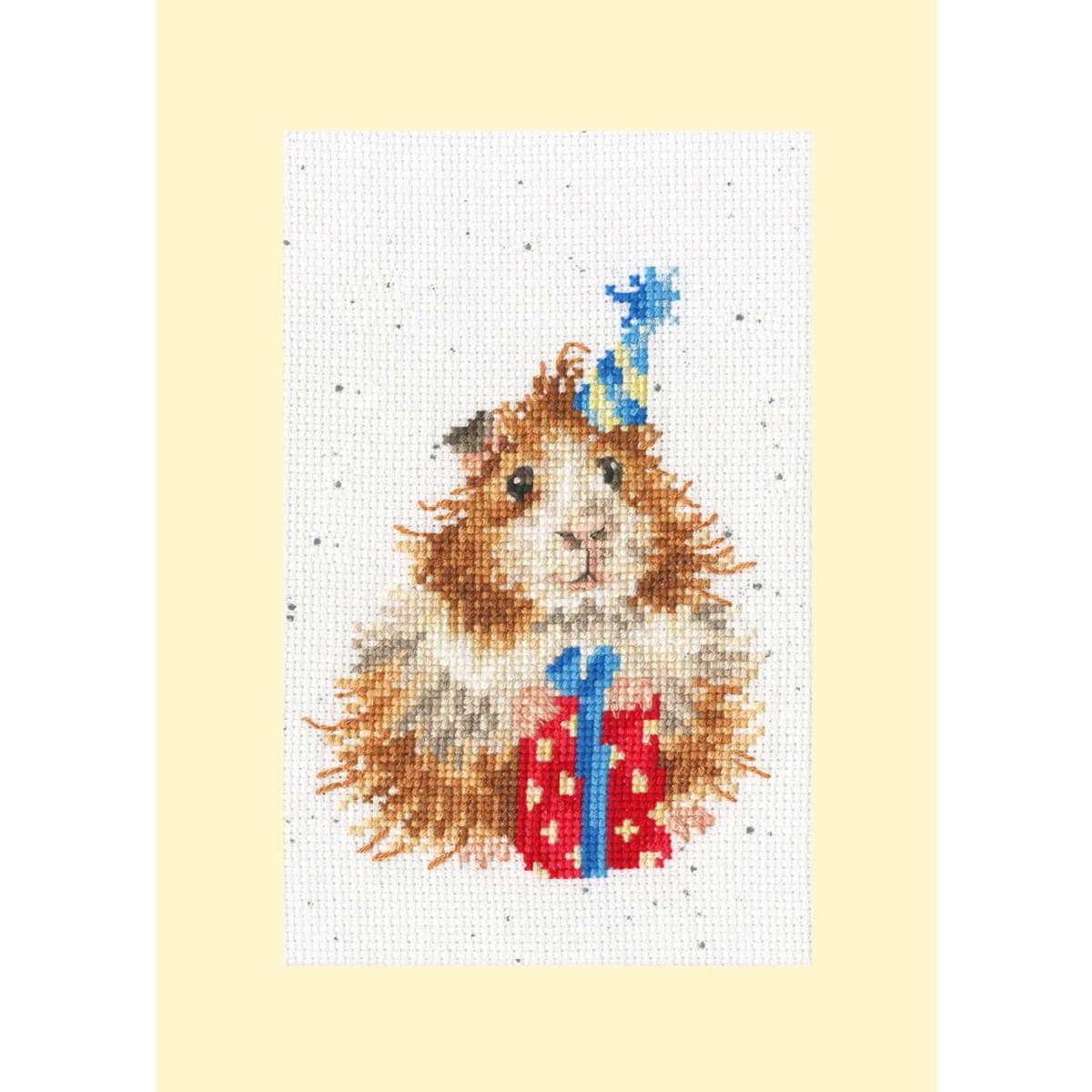 Bothy Threads Kreativset Grußkarte Kreuzstich Stickpackung "Meerschweinchen" Zählmuster, (embroidery kit by Marussia)