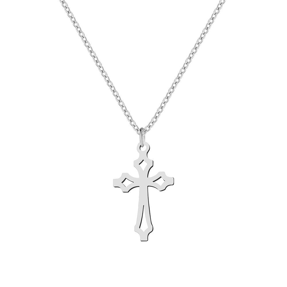 Color Design Kreuzanhänger Kreuz Anhänger SMK-ES-07, aus Edelstahl, inkl. Halskette und Geschenkbeutel