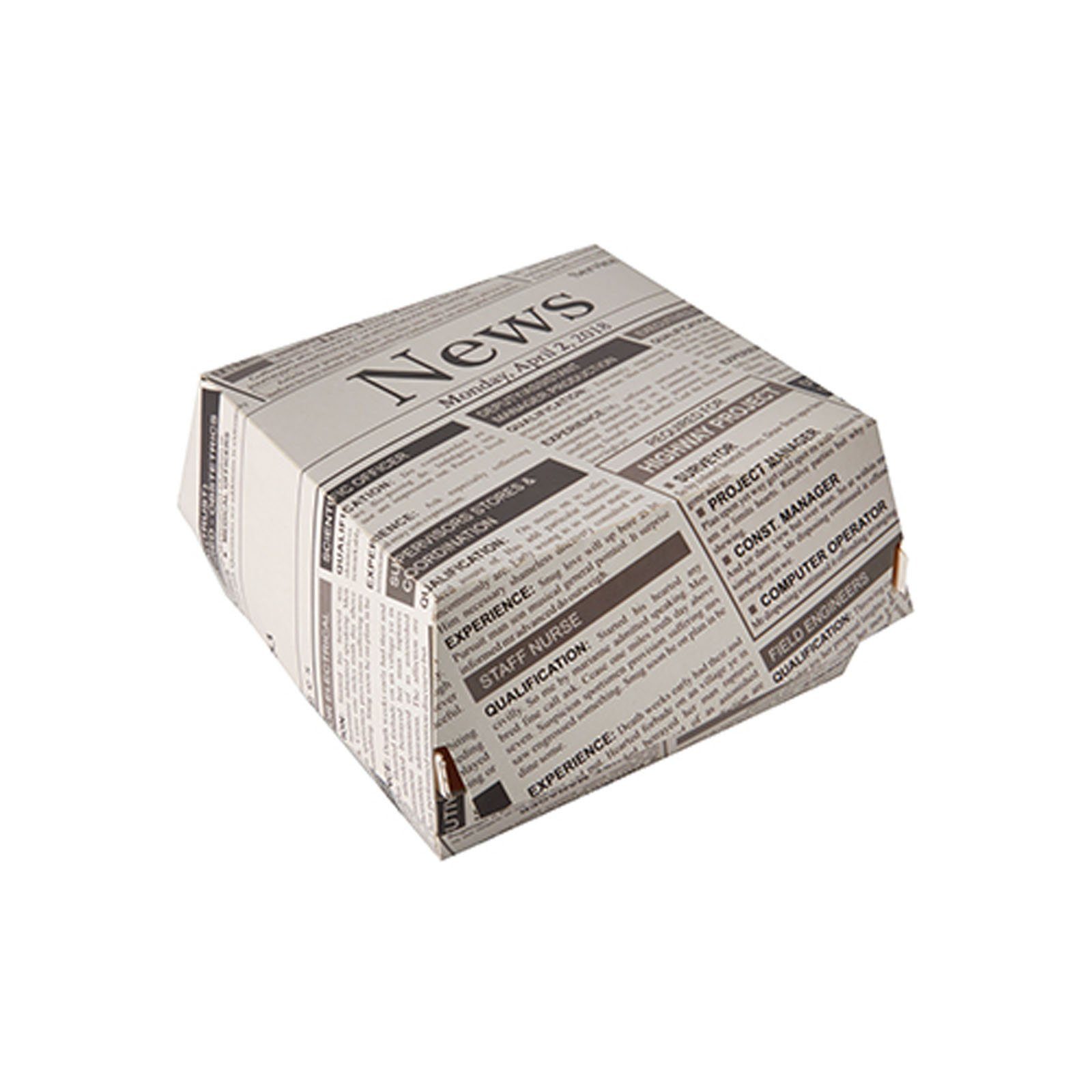 PAPSTAR Einwegschale 400 Stück aus 12,5 groß Pappe cm Burger x Boxen Newsprint 12,5