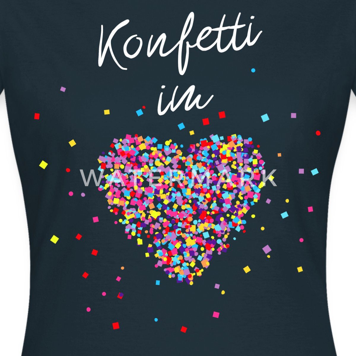 Spreadshirt T-Shirt Konfetti Im Herzen Karneval Fasching Frauen T-Shirt (1- günstig online kaufen