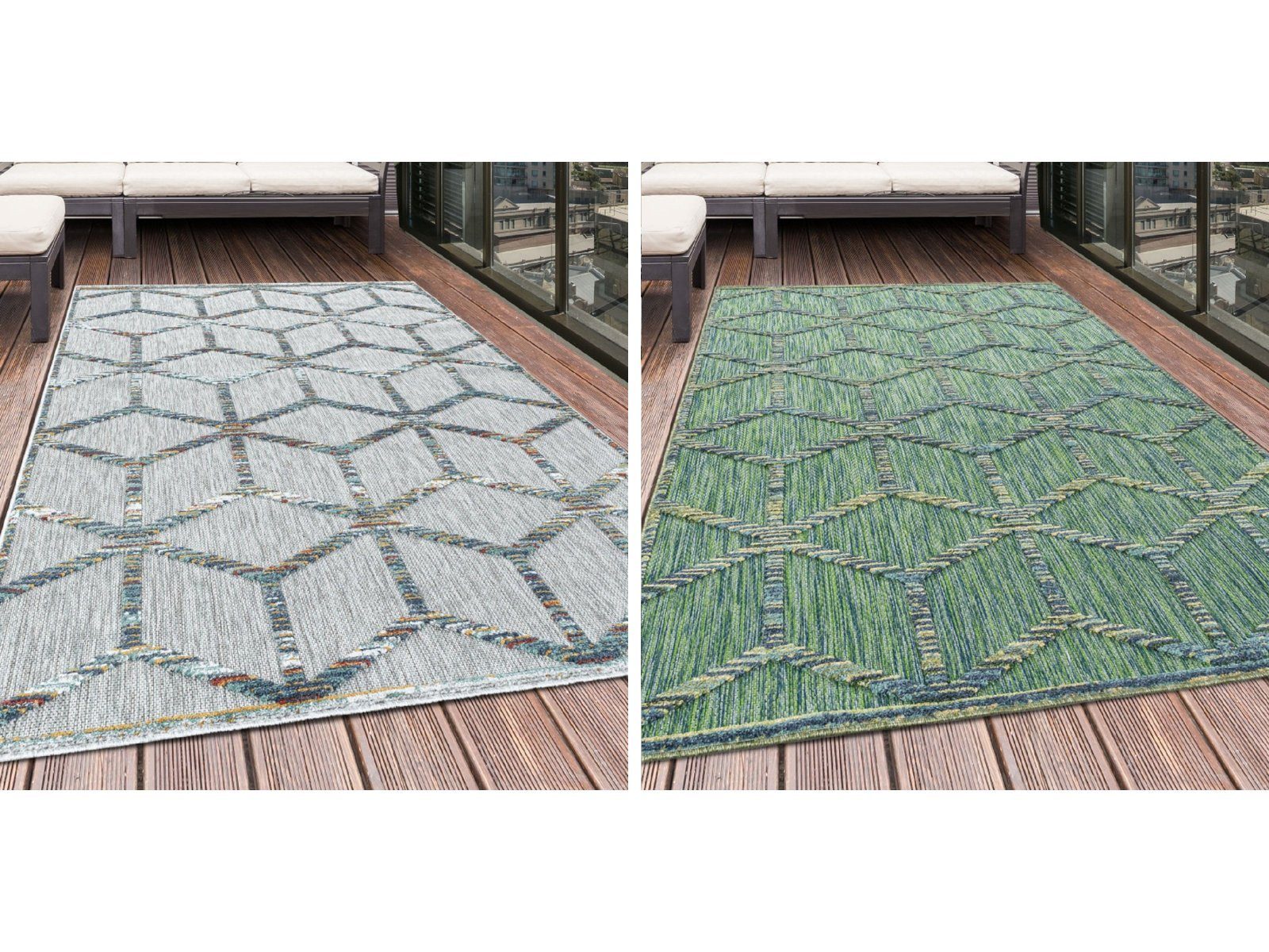 Outdoorteppich In & Outdoorteppich mit schönen Musterungen, Angeycasa Multi