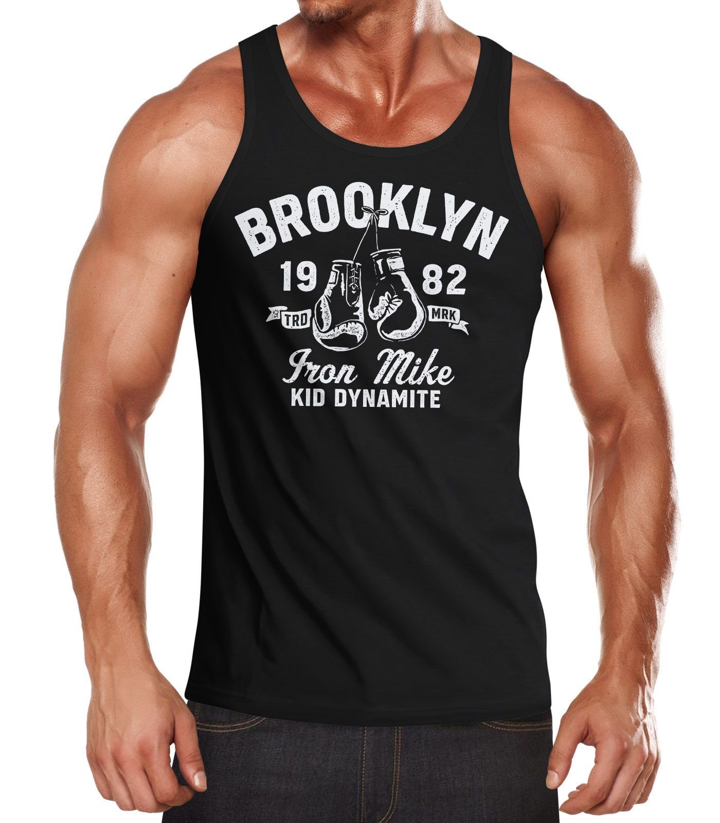 Neverless Tanktop Herren Tank-Top Boxen Iron günstig online kaufen