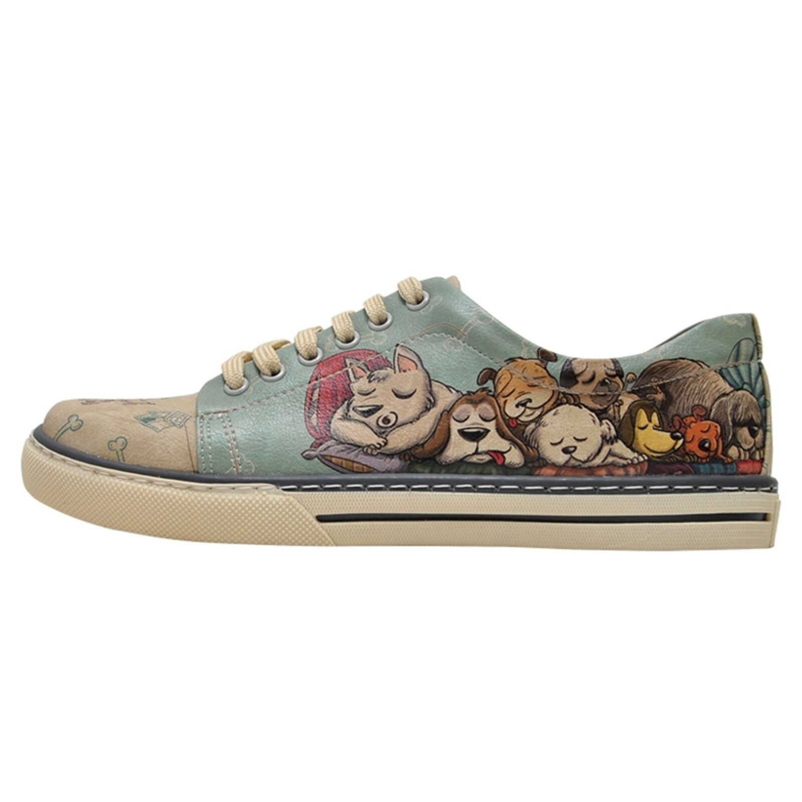 DOGO Classic Schnürsneaker Spirit Animal Damen Sneaker, Classic Sneaker Handgefertigt