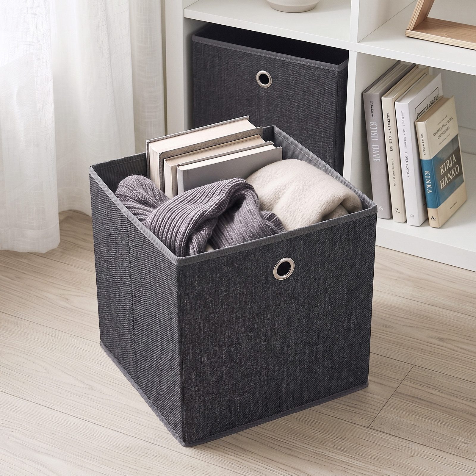 Aufbewahrungsbox Aufbewahrungsboxen 6er Set, faltbare Ordnungsboxen mit Griff