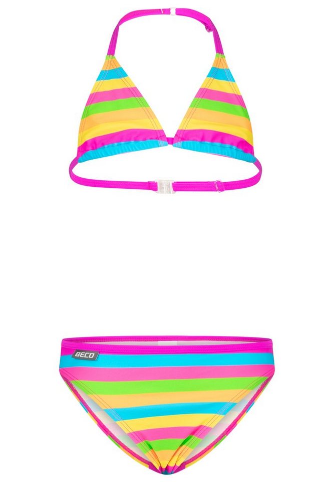 (2-St), Pop in Triangel-Bikini-Top Beco strahlenden Colour Farben Beermann