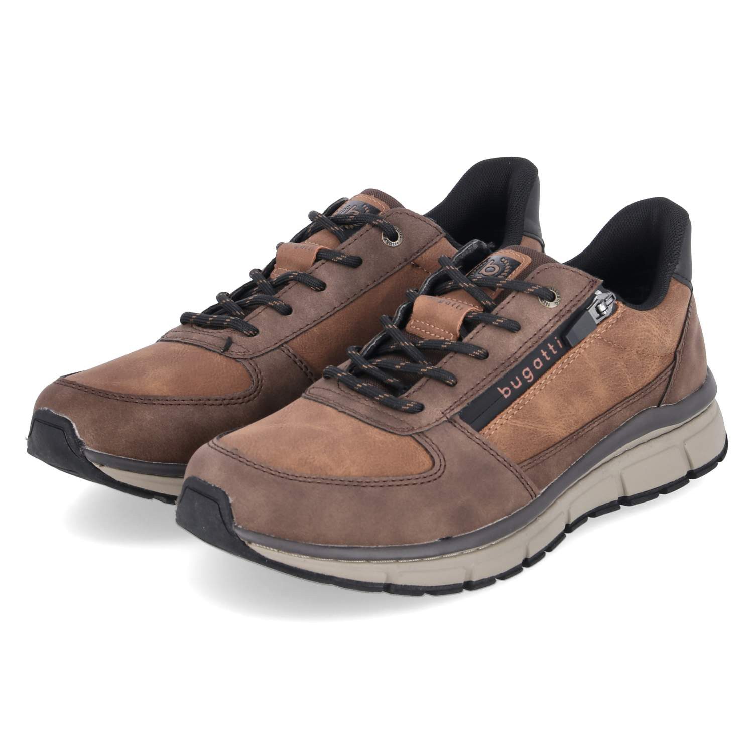 bugatti Bugatti Sneaker Low 332AOS065959-6063 Herren Textil & Synthetik brown Schnürschuh