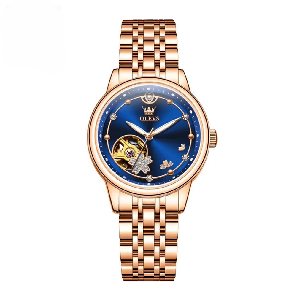 OLEVS Automatikuhr OLEVS Damen Uhr Automatik Metallarmband – Roségold
