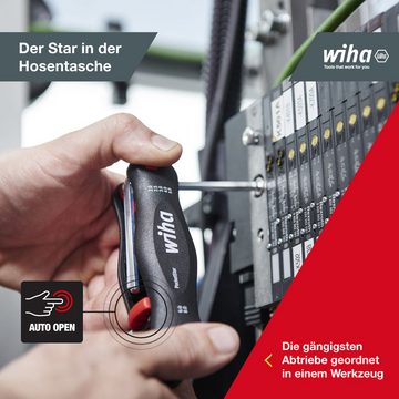 Wiha Multitool PocketStar® (23040) - 7 tlg., Innen-Sechskant, schneller Zugriff, Längs- und Quergriff