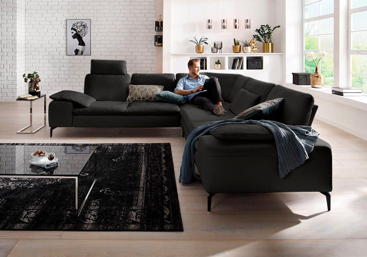 W.SCHILLIG Ecksofa valentinoo, Designsofa, elegant und bequem, L-Form, Set, mit Sitztiefenverstellung, Breite 318 cm
