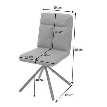 MCW Esszimmerstuhl MCW-G58-6 (Set, 6 St), 6er-Set, Dicke Polsterung, 90° drehbar, Abgerundete Ecken und Kanten