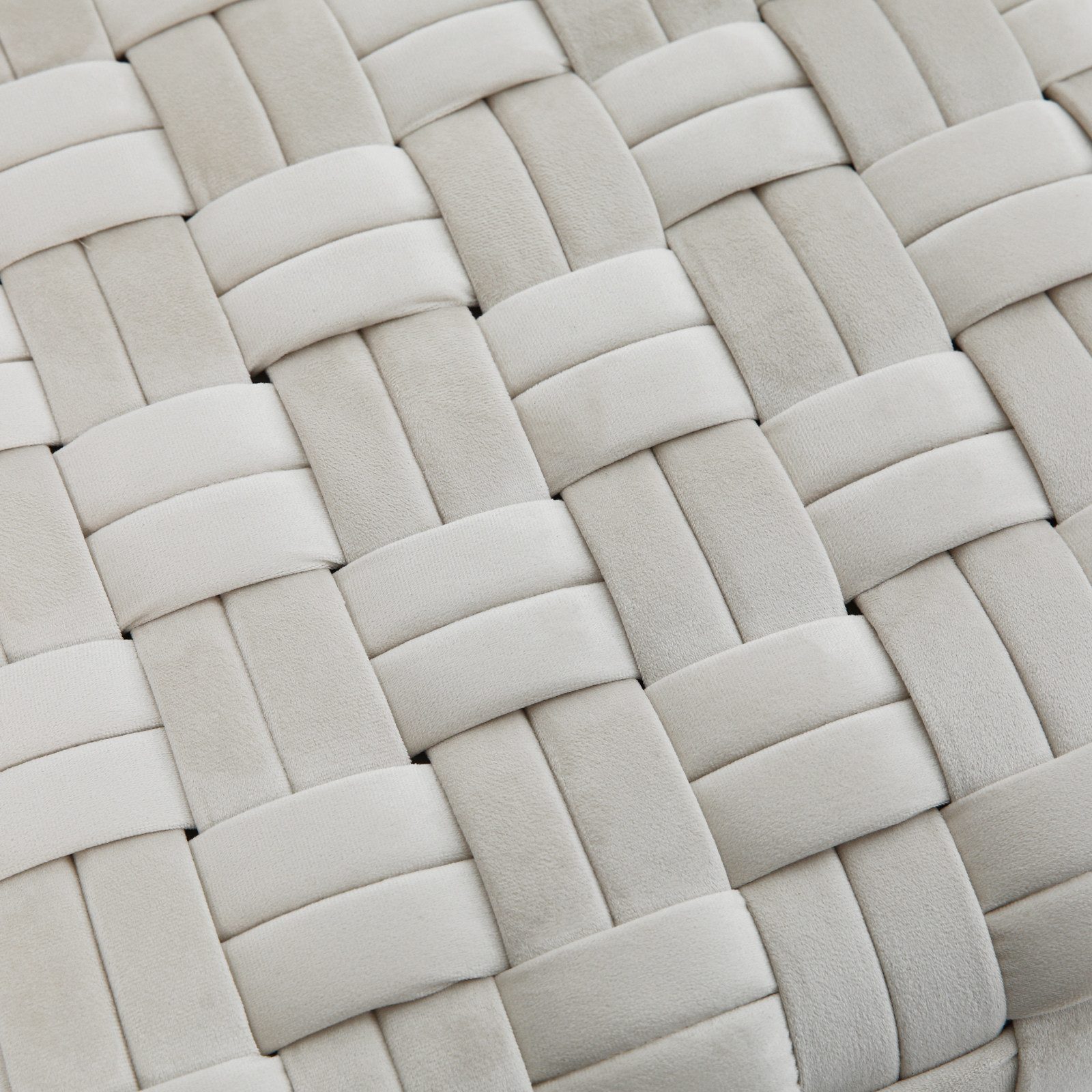 SVITA Hocker POPPY, mit geflochtenem Muster, Sitzhocker, Hocker, Beistelltisch, Couchtisch