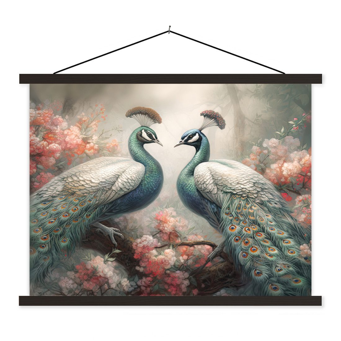 Poster Pfaue - Pfauenfedern - Vögel - Natur