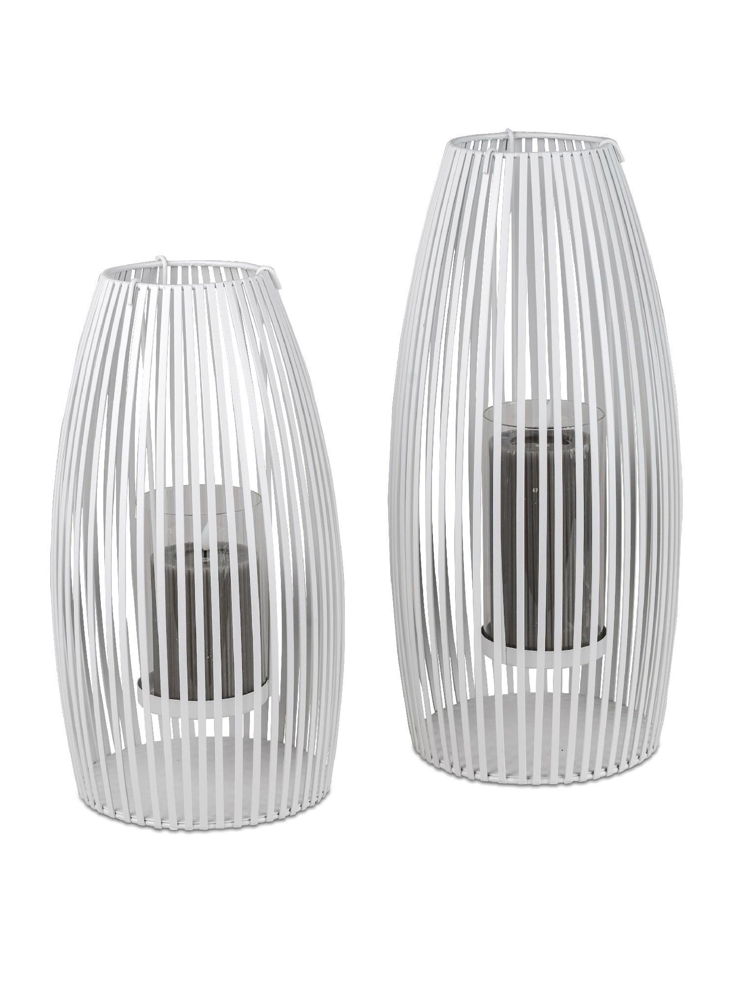 formano Windlicht Stäbe, mit Glaseinsatz, Weiß, günstig online kaufen