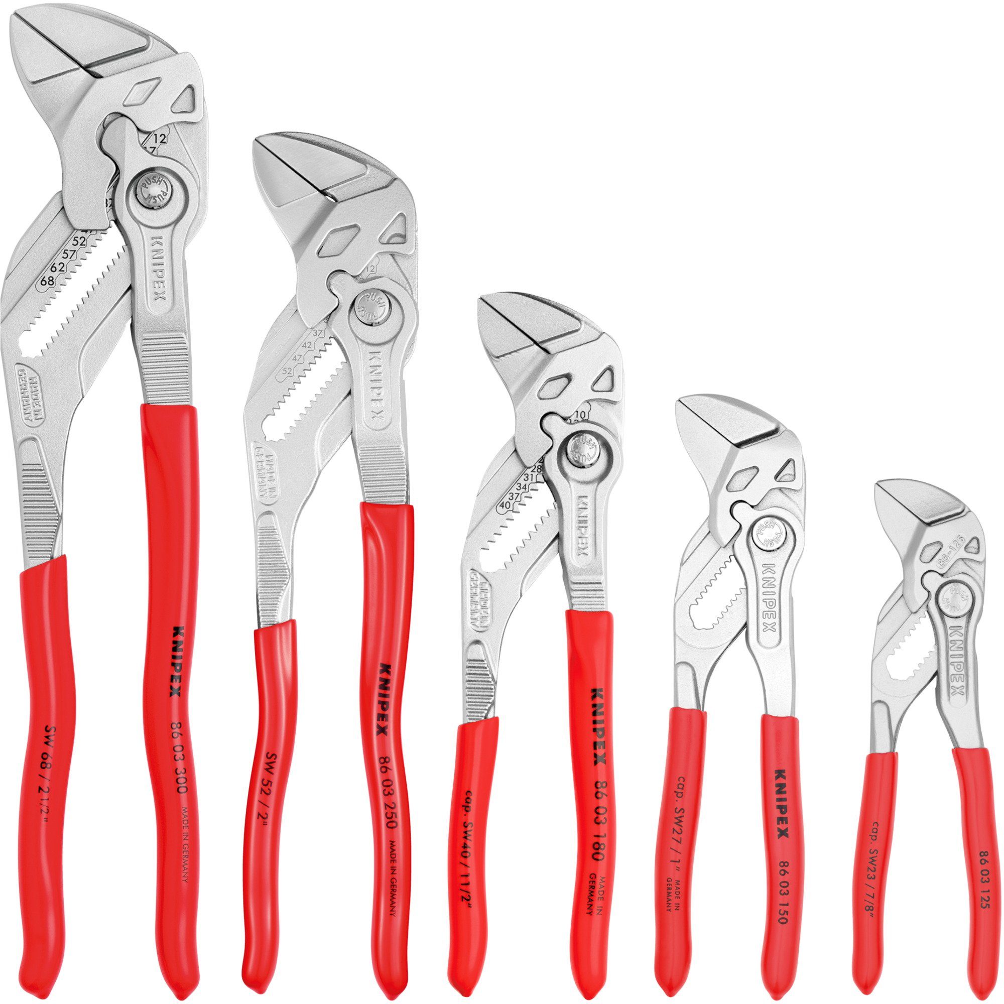 Knipex Zangenset KNIPEX Zangenschlüssel-Set, 5-teilig, Zangen-Set