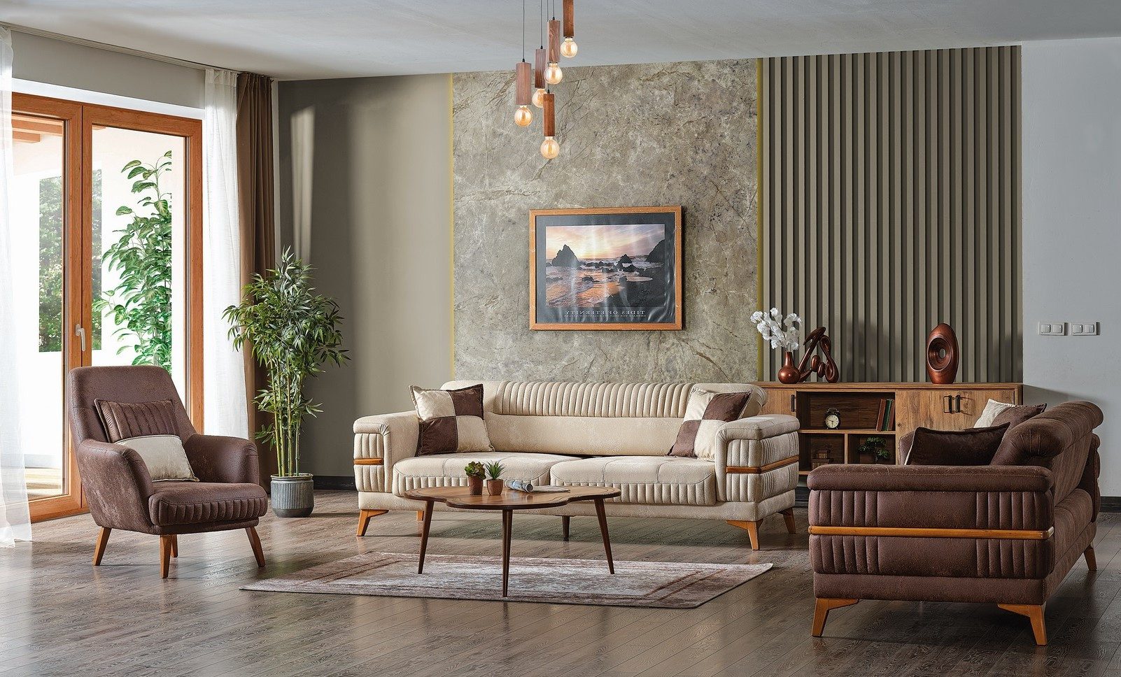 Xlmoebel Polstergarnitur Designer Sofagarnitur 3+3+1 Sitzer Luxus Couch Set, (3-tlg), Made in Europa