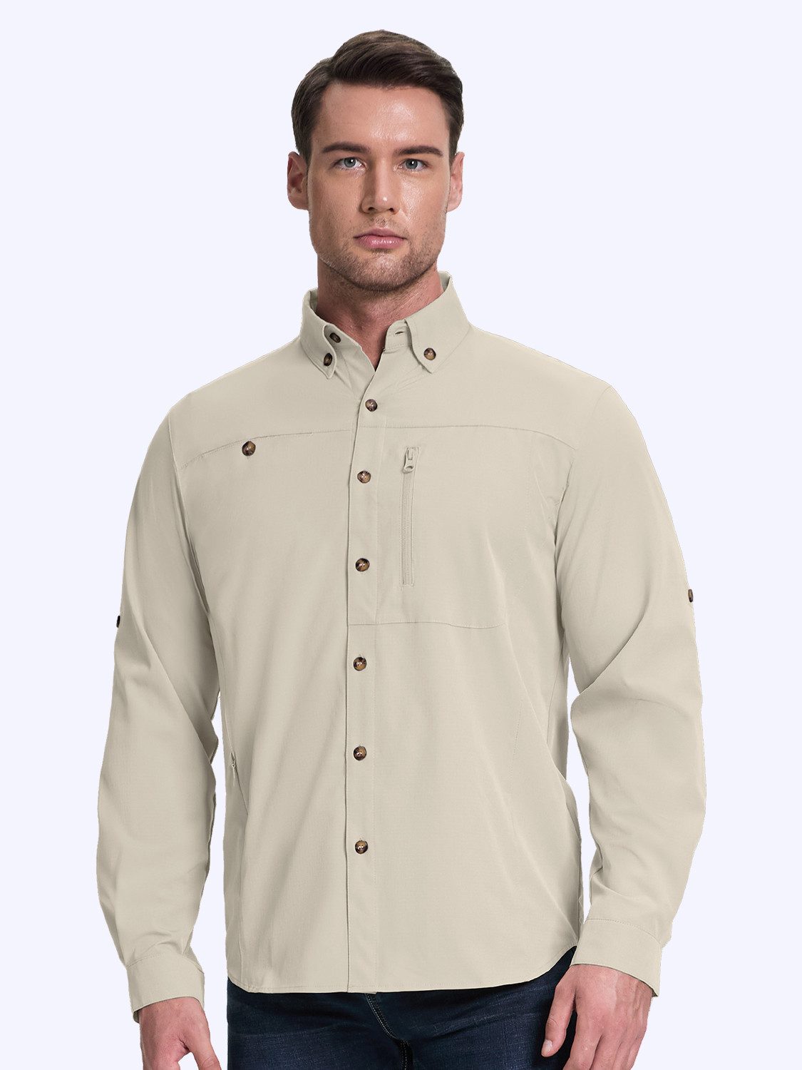 33,000ft Langarmhemd Herren Outdoorhemd