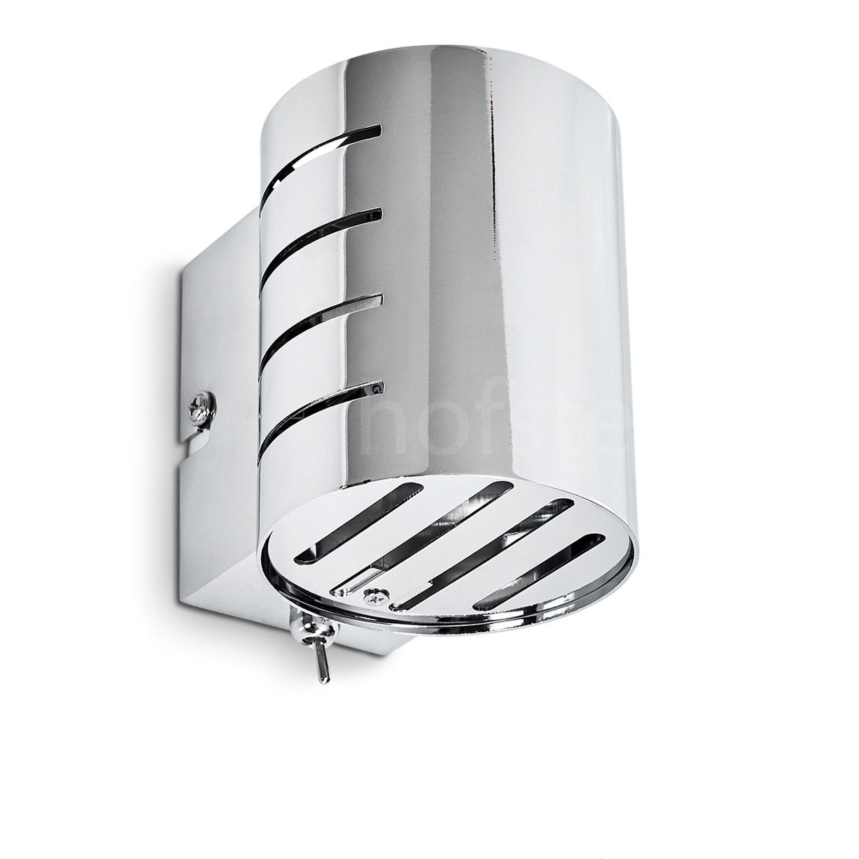 hofstein Wandleuchte »Terne« moderne Wandlampe aus Metall in chrom, ohne Leuchtmittel, Innenleuchte mit Up & Down Lichteffekt, An-/Ausschalter, G9