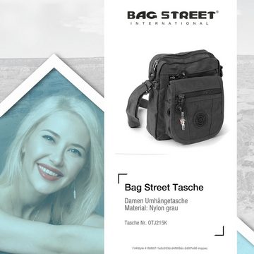 BAG STREET Umhängetasche Bag Street Damen Herren Crossover (Umhängetasche), Umhängetasche Nylon, grau ca. 15cm x ca. 18cm