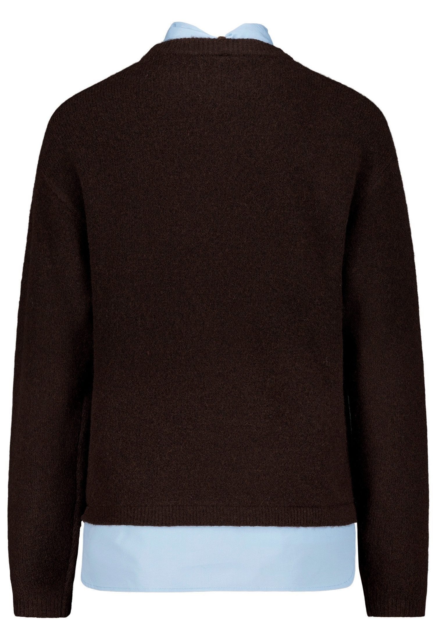 Zero Strickpullover Damen mit Bluseneinsatz (1-tlg) Material