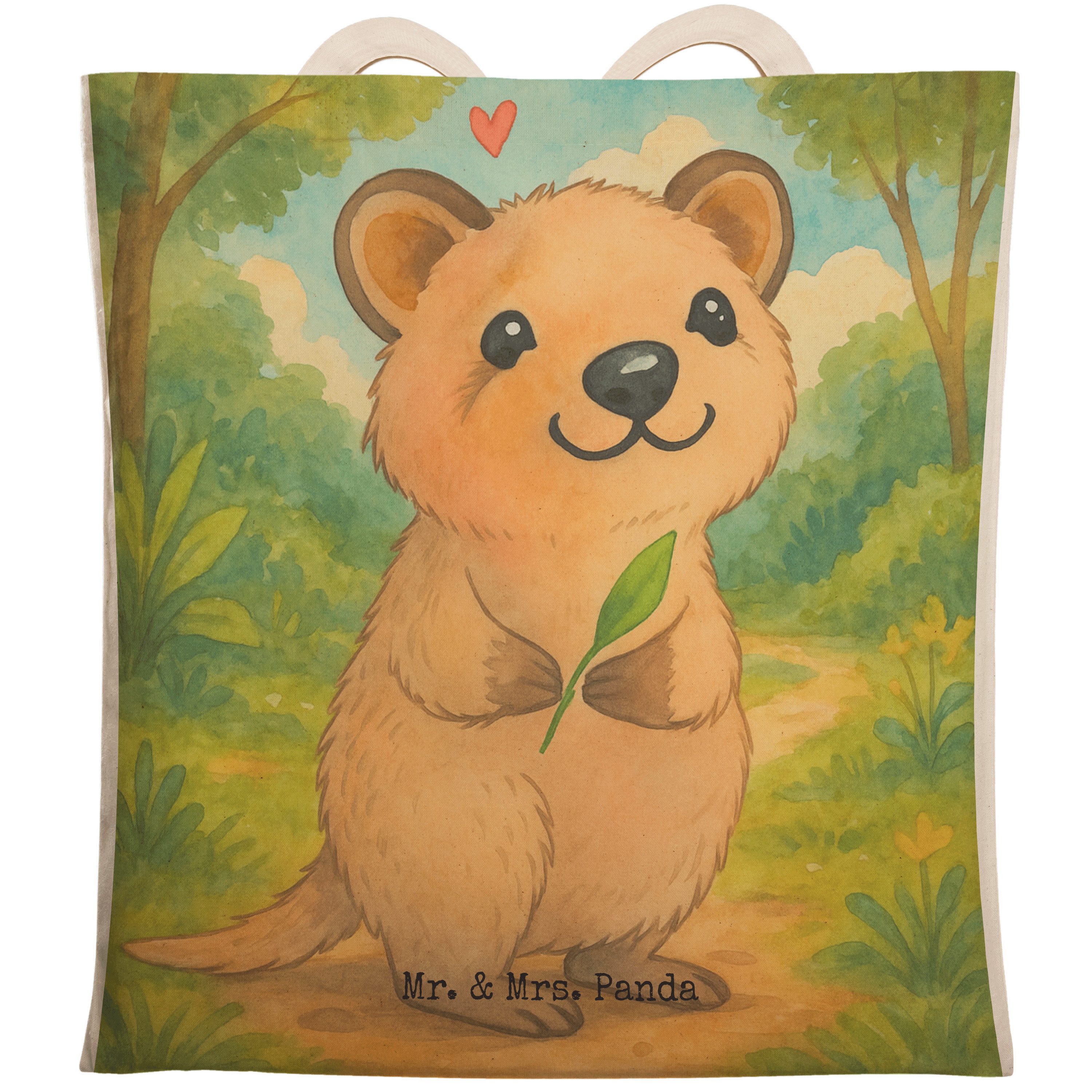 Tragetasche Quokka Happy Design, Tote Bag, Weiß, Beuteltasche, Verschieben, Dinge