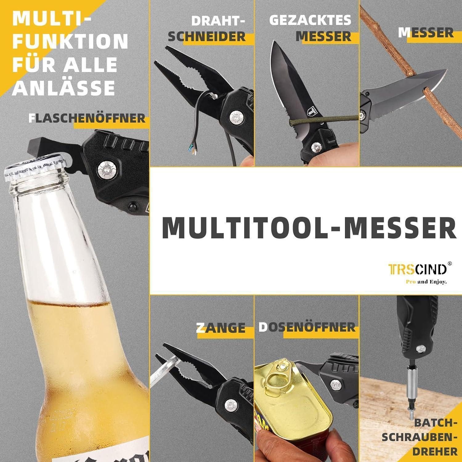 LuxusKollektion Multitool Multitool Messer Geschenkset für Papa - Outdoor Weihnachtsgeschenk DIY – Bild 3 von 5