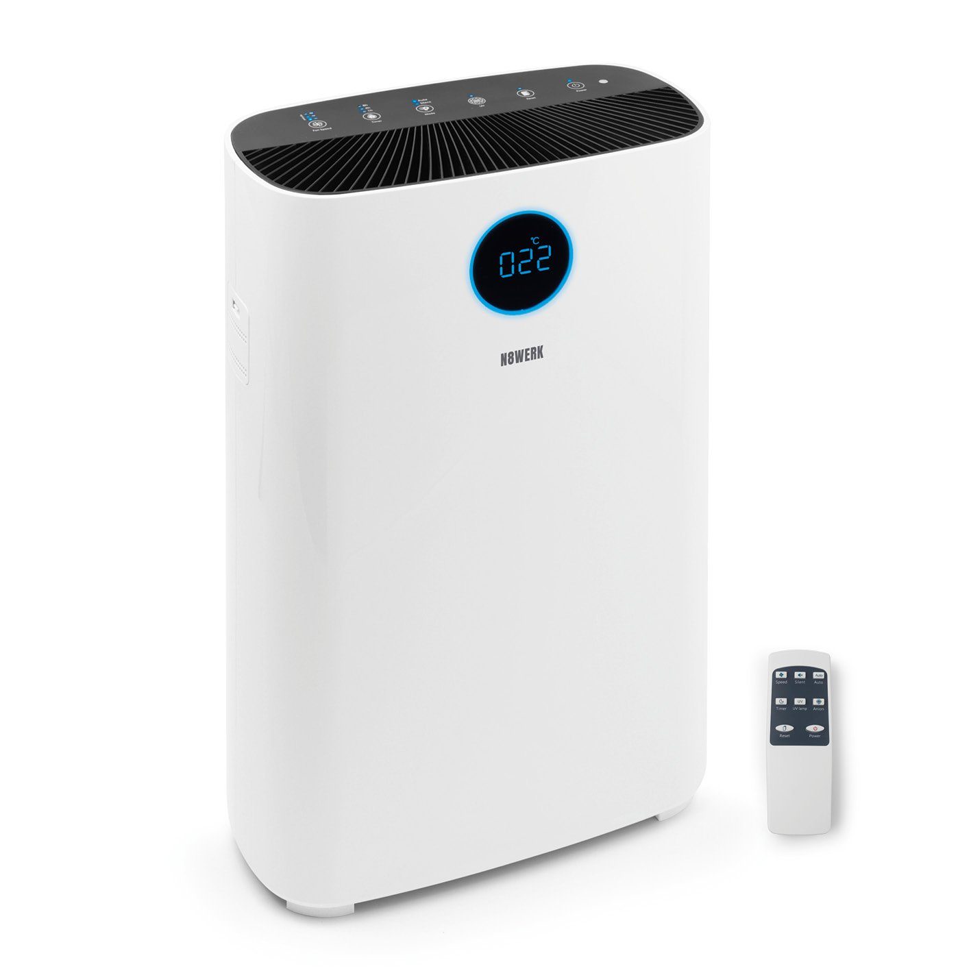 N8WERK Luftreiniger Luftumwälzung HEPA H14 Luftreiniger M weiß ca. 80qm