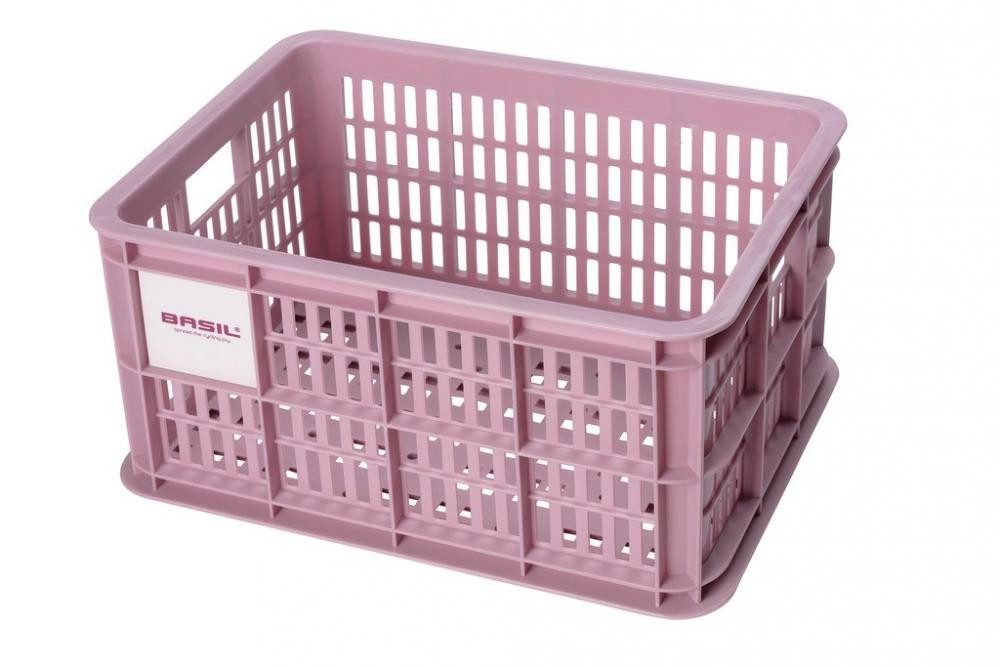 Basil Fahrradkorb Basil Fahrradkiste S, 17,5L, rosa, recycelter Kunststoff, 39x29x20cm