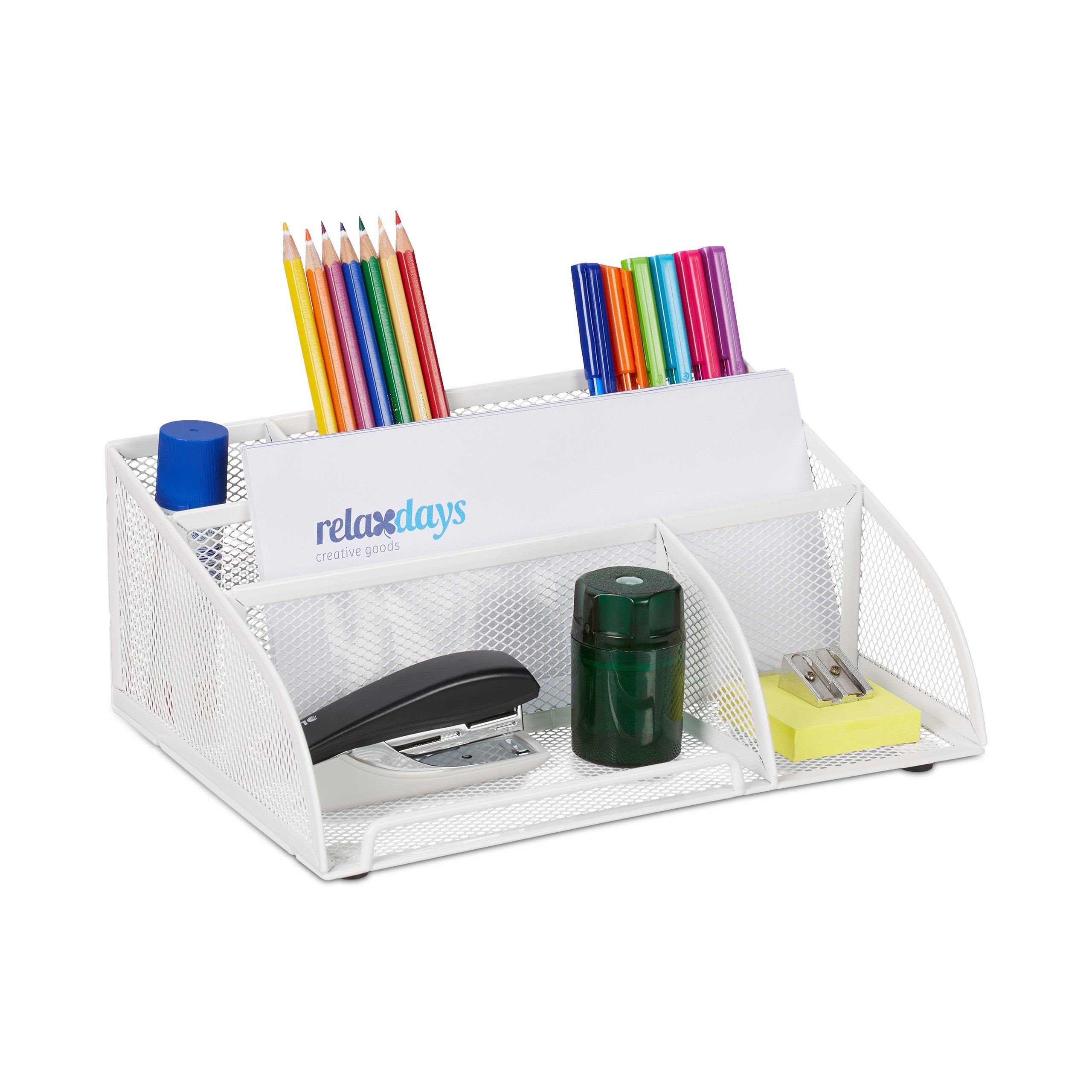 relaxdays Organizer Schreibtisch-Organizer mit 5 Fächern
