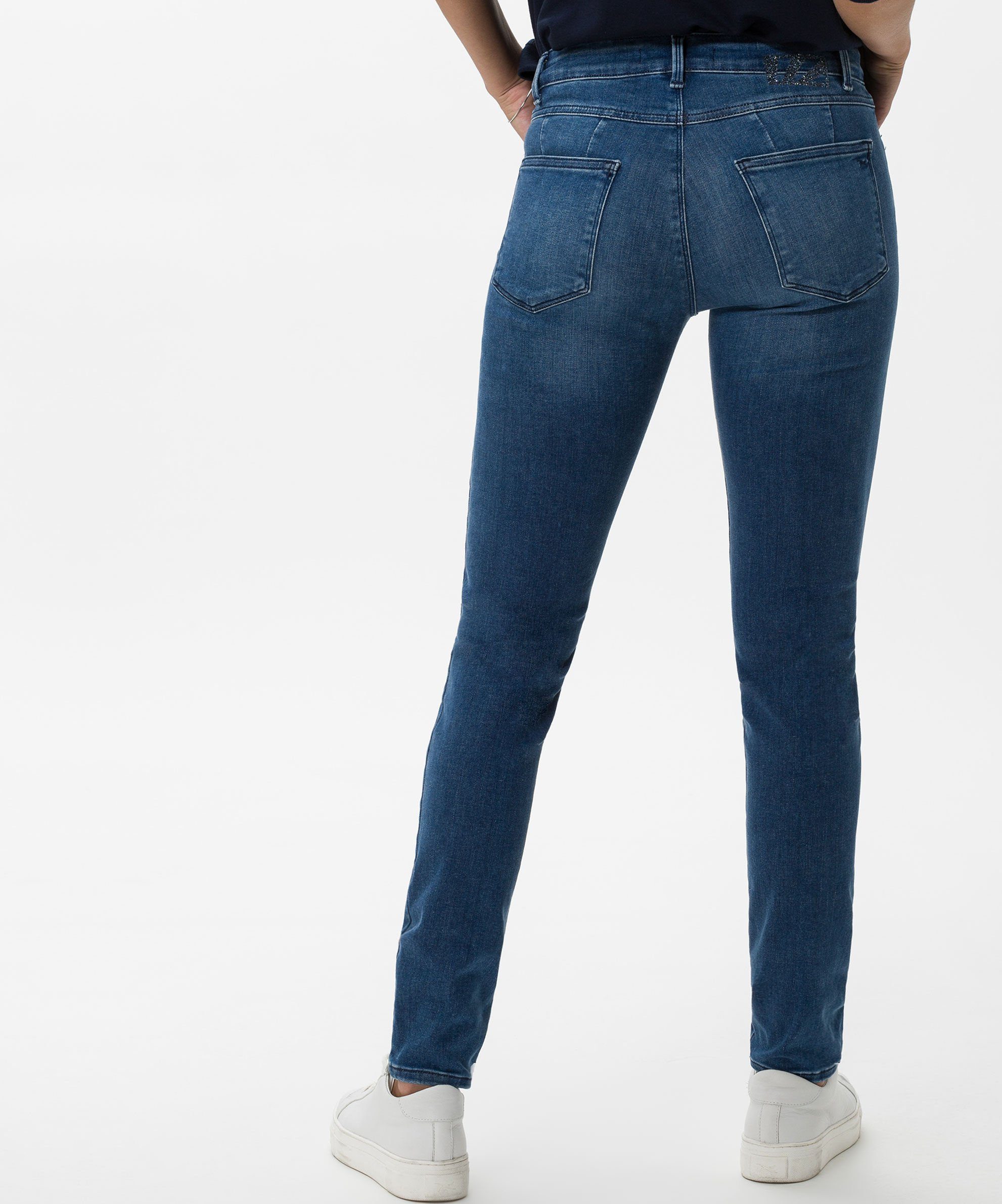 Five-Pocket-Röhrenjeans Brax used Skinny-fit-Jeans up-Effekt Push blue mit atlantic