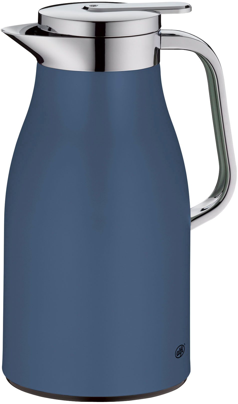 Alfi Isolierkanne SKYLINE, mit Hartglaseinsatz und ergonomischem Griff, 1 l, (1-St), 12h heiß & 24h kalt, Drehverschluss mit bequemem Druckknopf